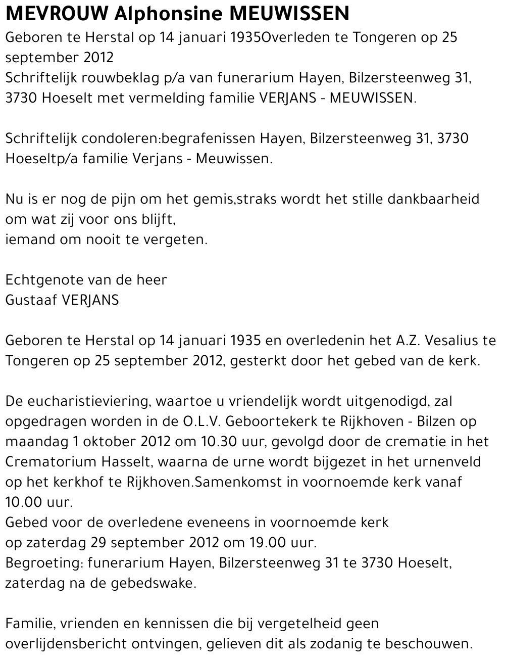 Alphonsine MEUWISSEN