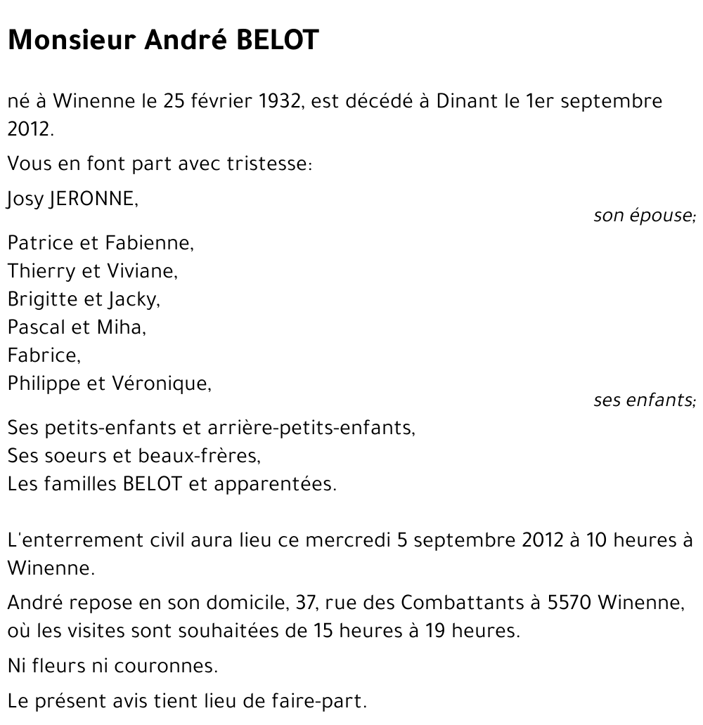 André BELOT