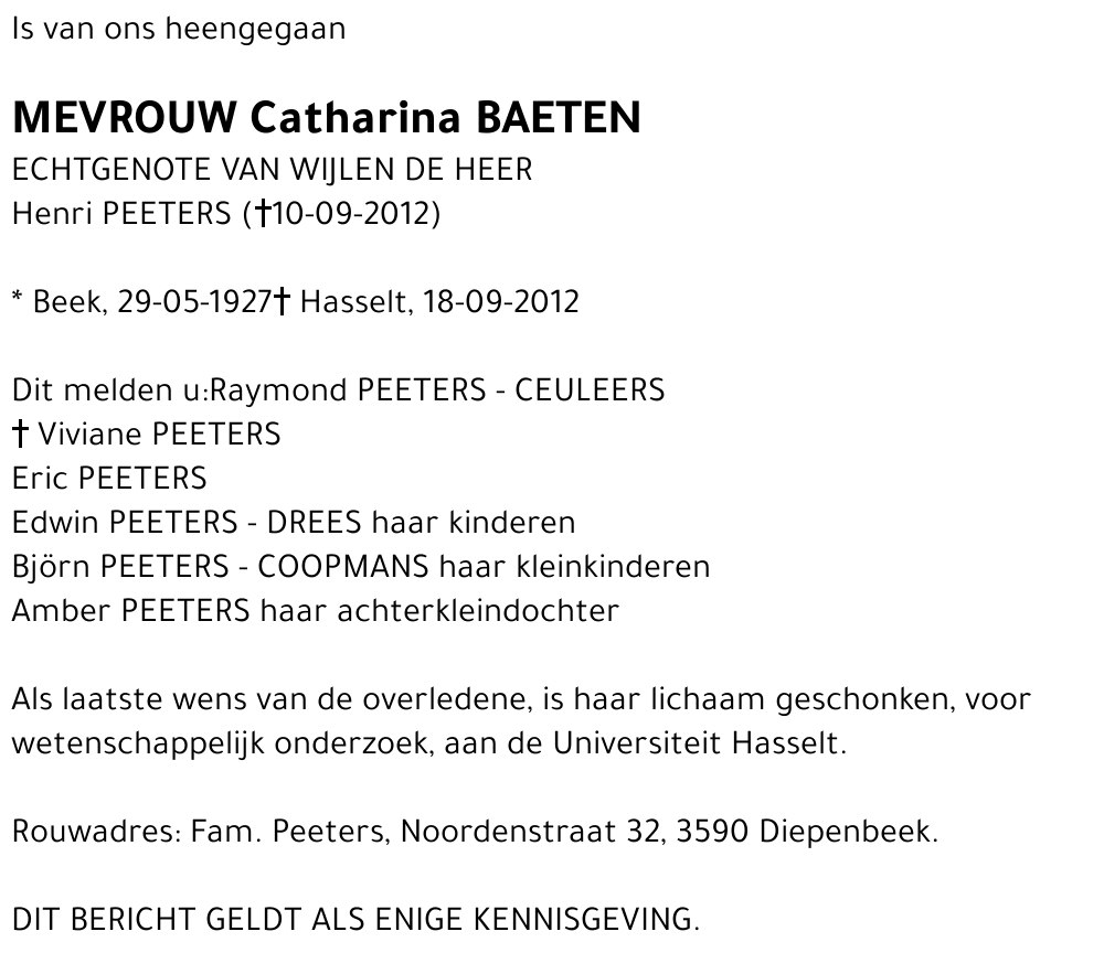 Catharina Baeten