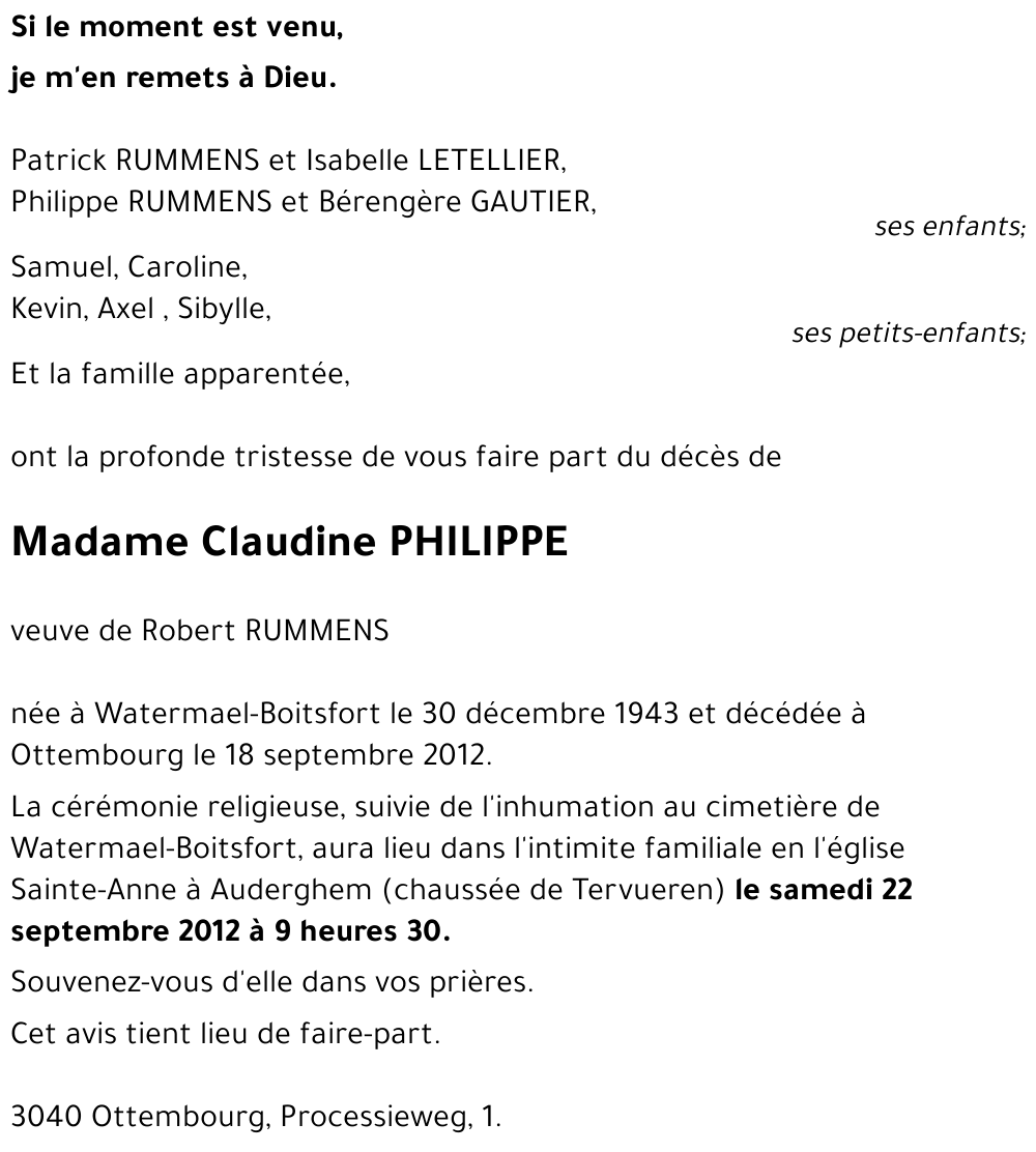 Claudine PHILIPPE