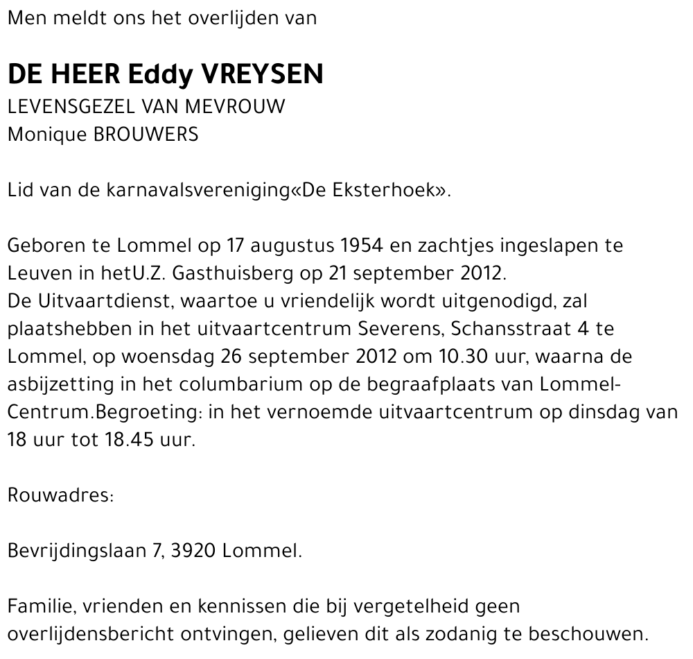 Eddy Vreysen