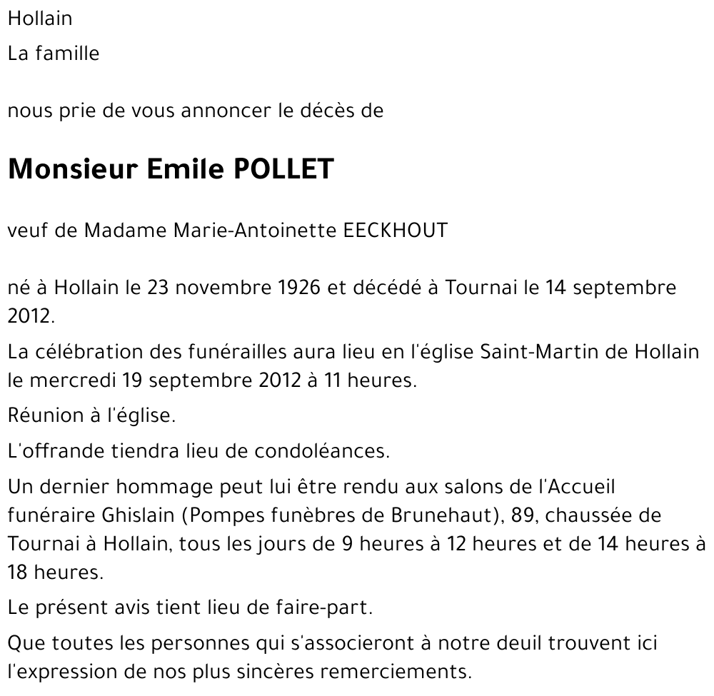 Emile POLLET