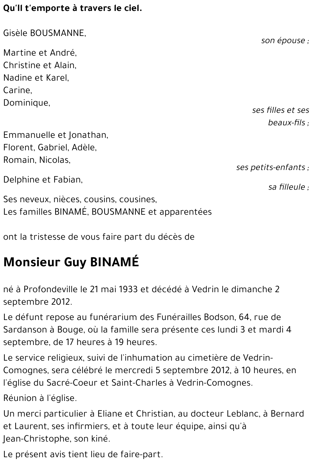 Guy BINAMÉ