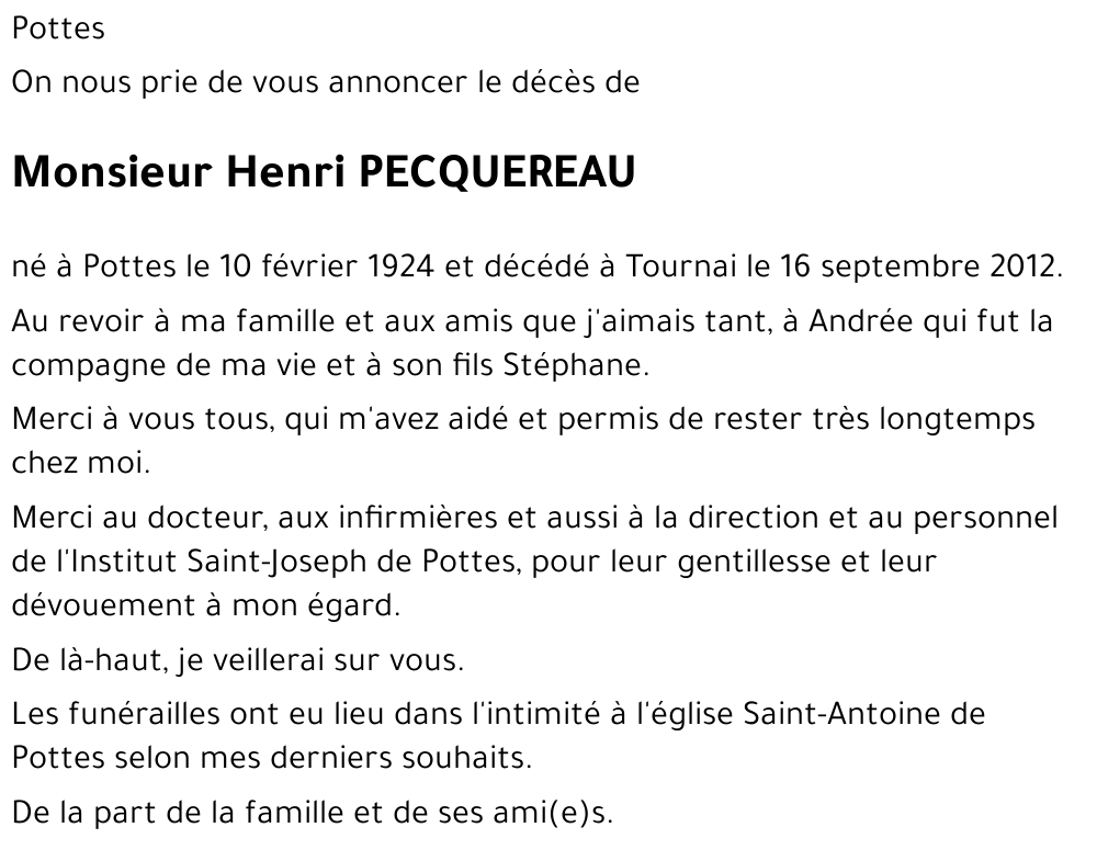 Henri PECQUEREAU