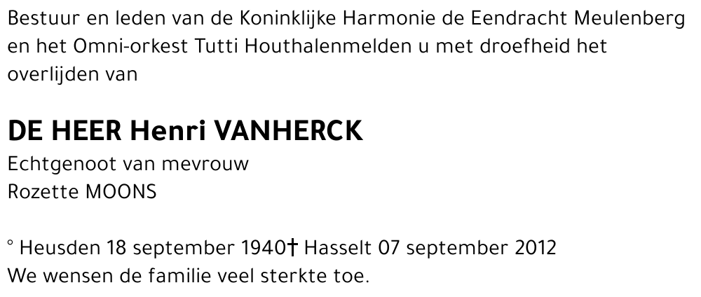 Henri VANHERCK