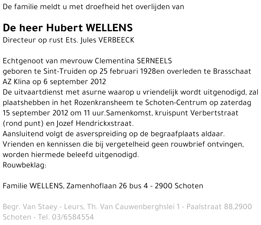 Hubert Wellens