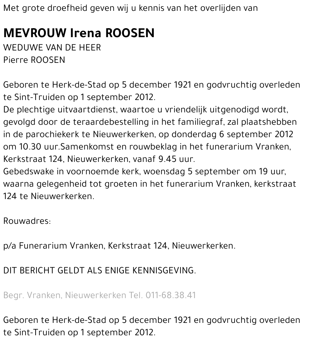 Irena Roosen