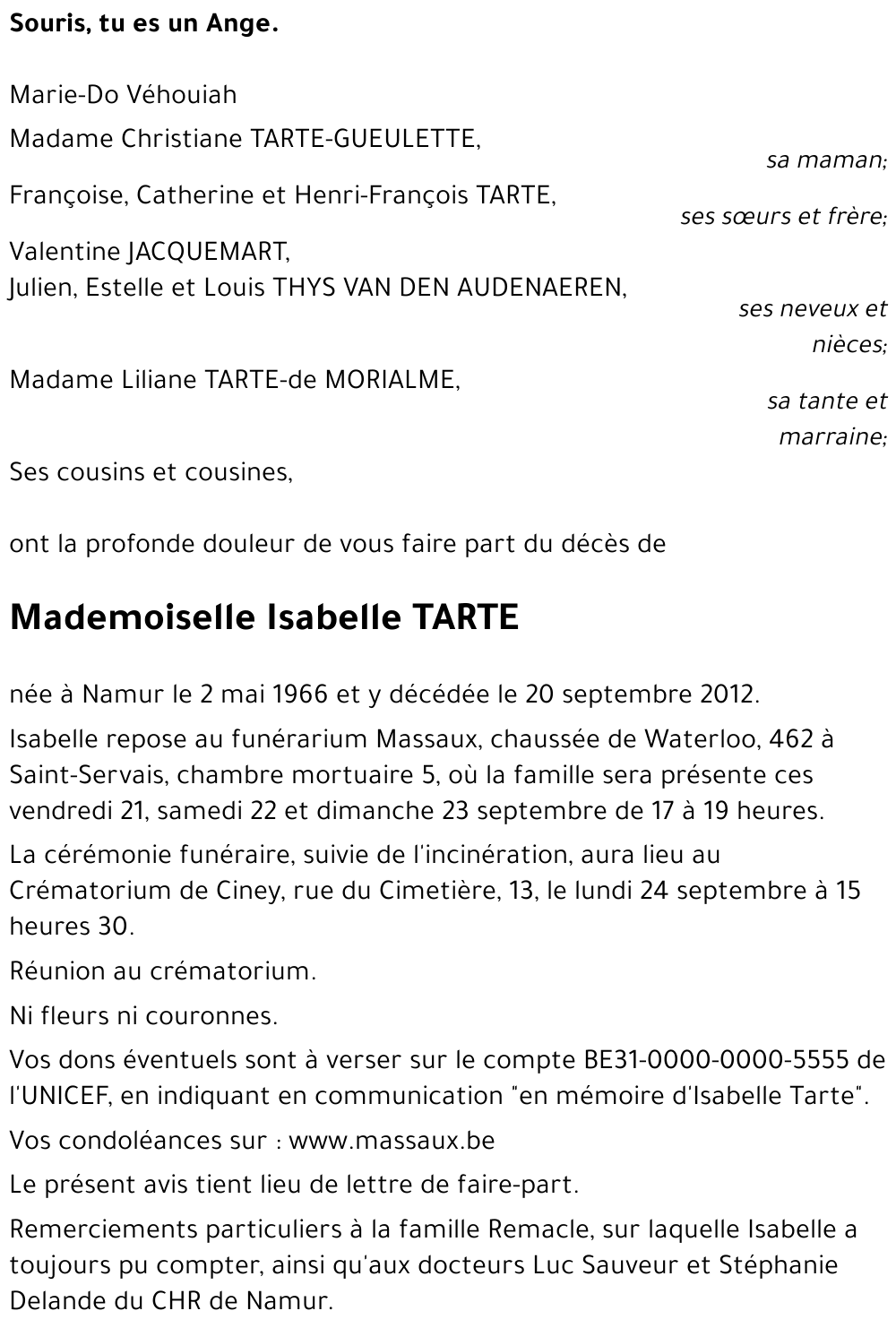 Isabelle TARTE