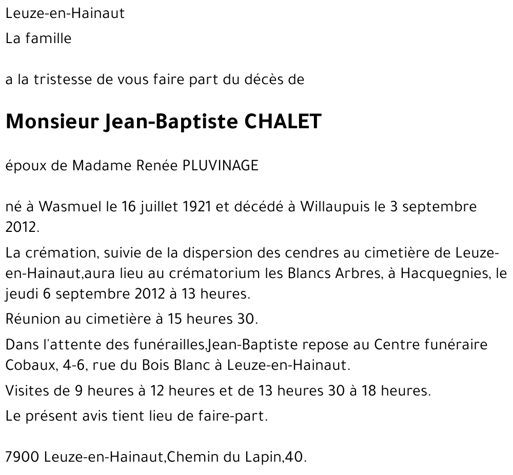 Jean-Baptiste Chalet