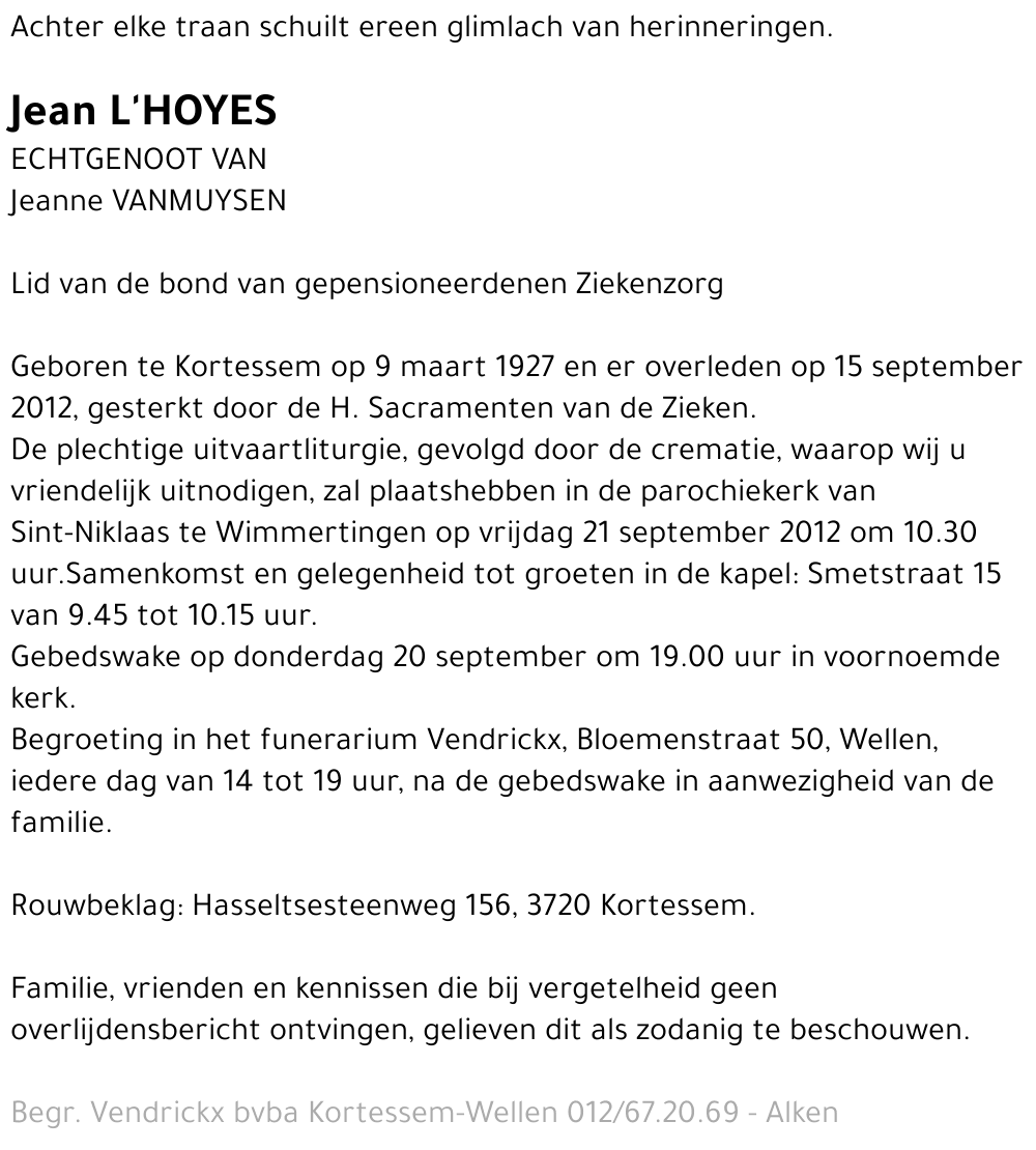 Jean L'Hoyes