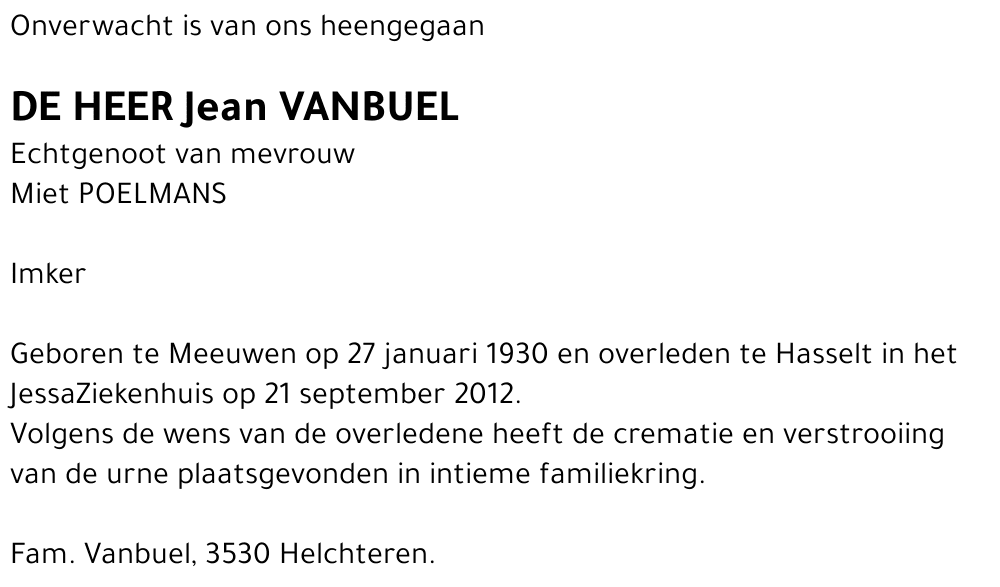 Jean VANBUEL