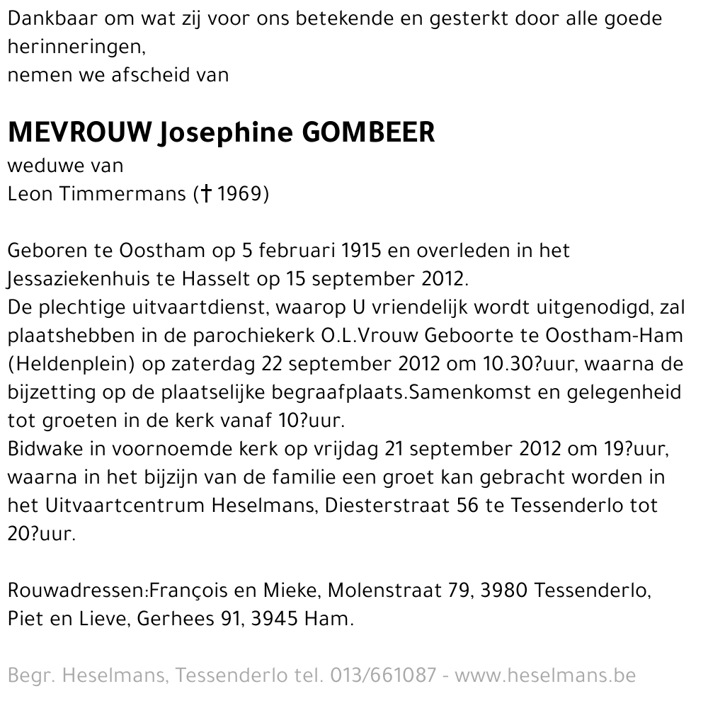 Josephine Gombeer