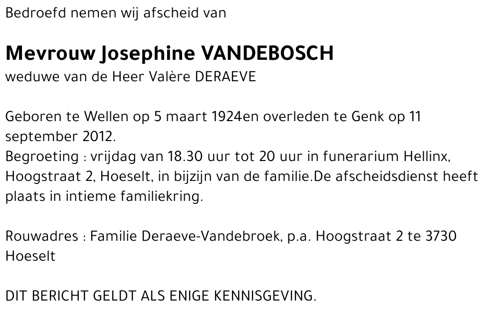 Josephine VANDEBROEK