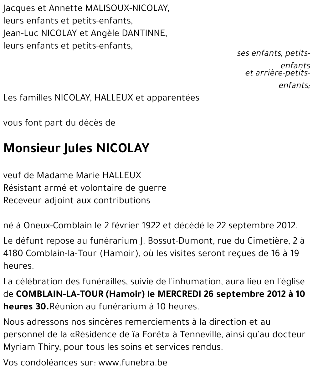 Jules NICOLAY