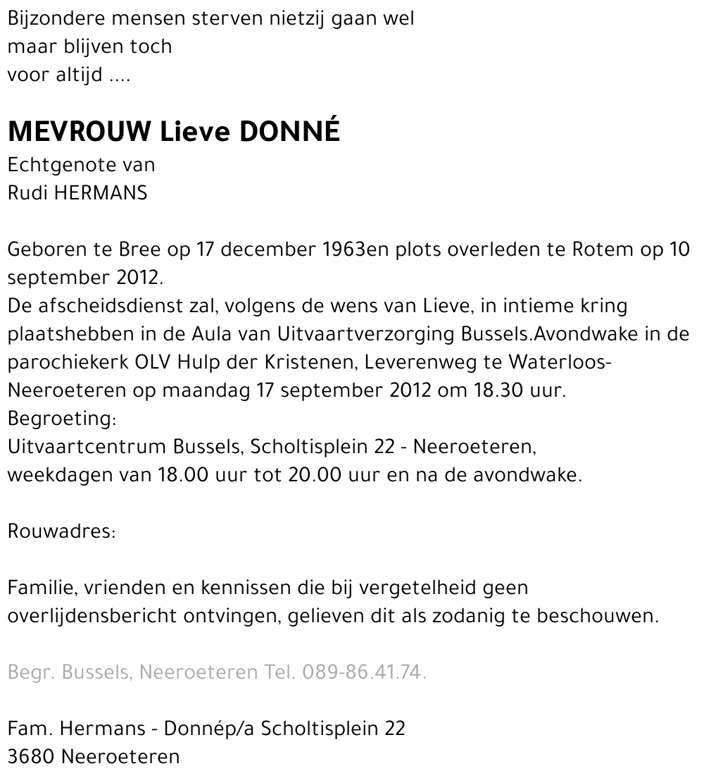 Lieve DONNÉ