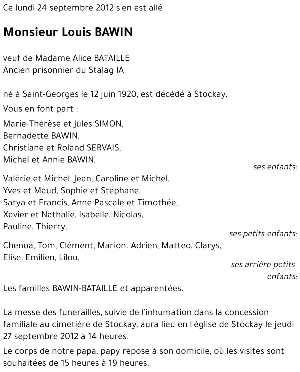 Louis BAWIN