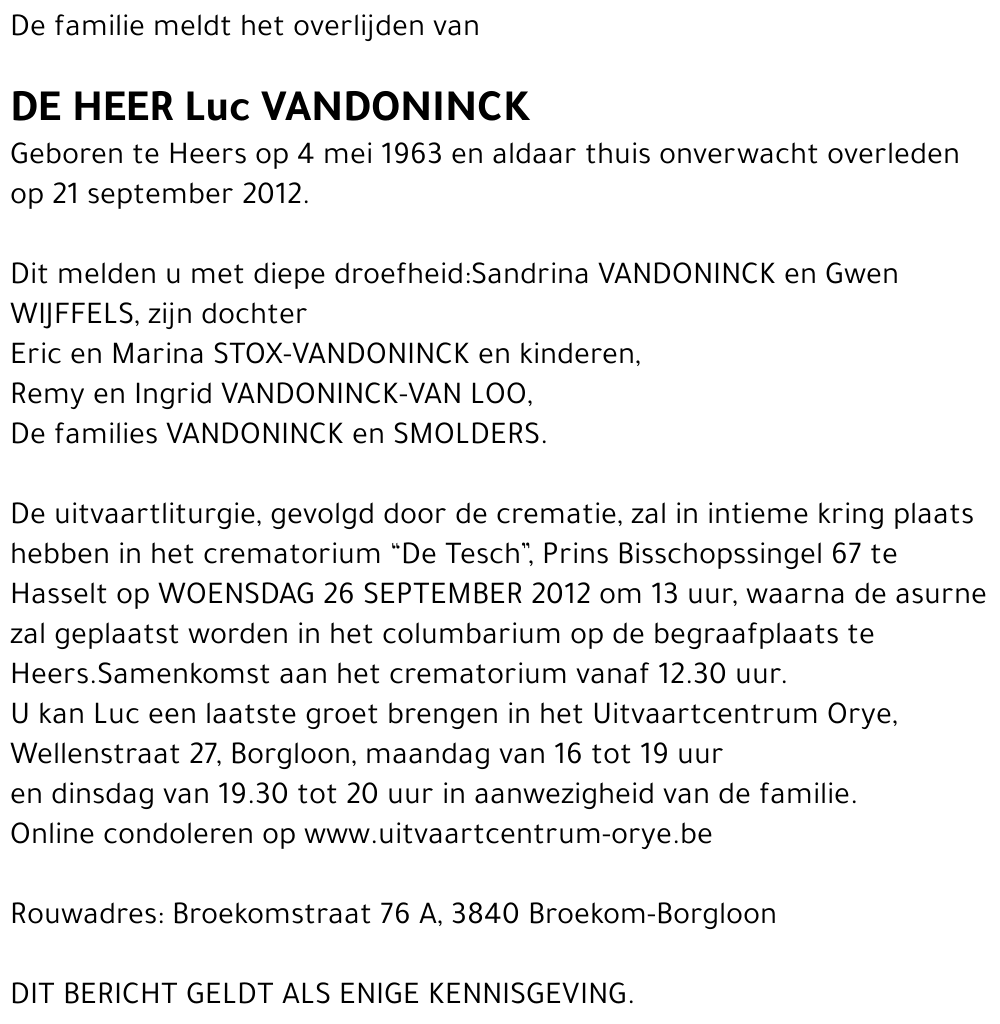 Luc Vandoninck