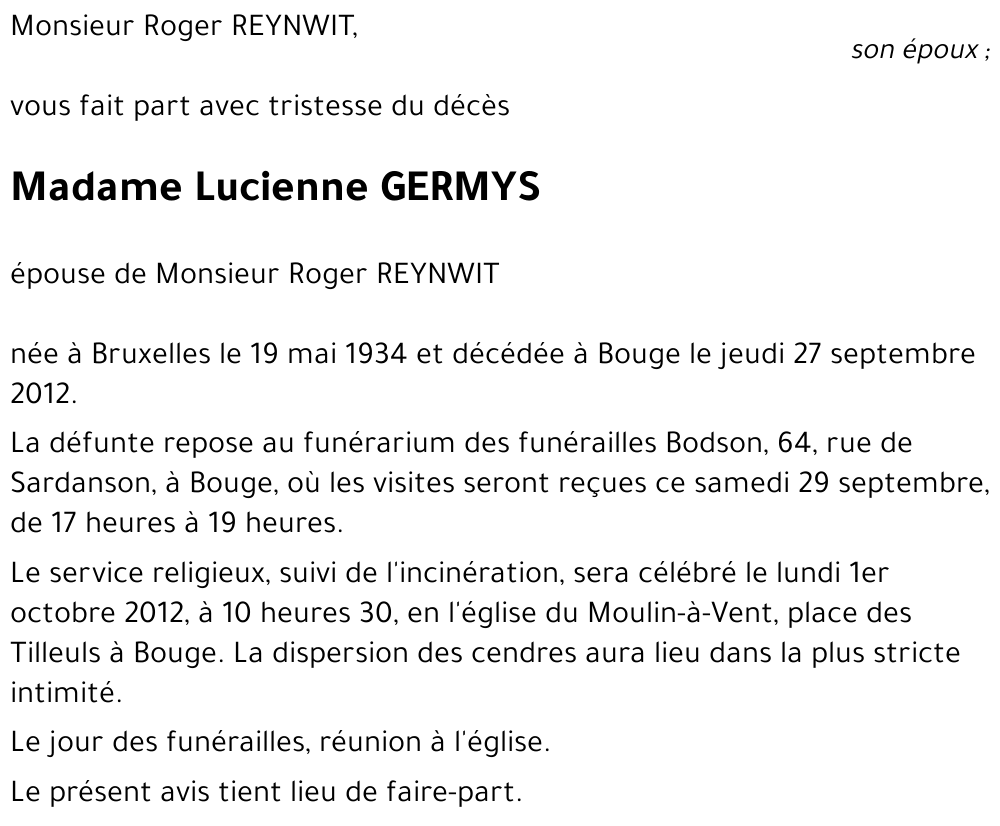 Lucienne GERMYS