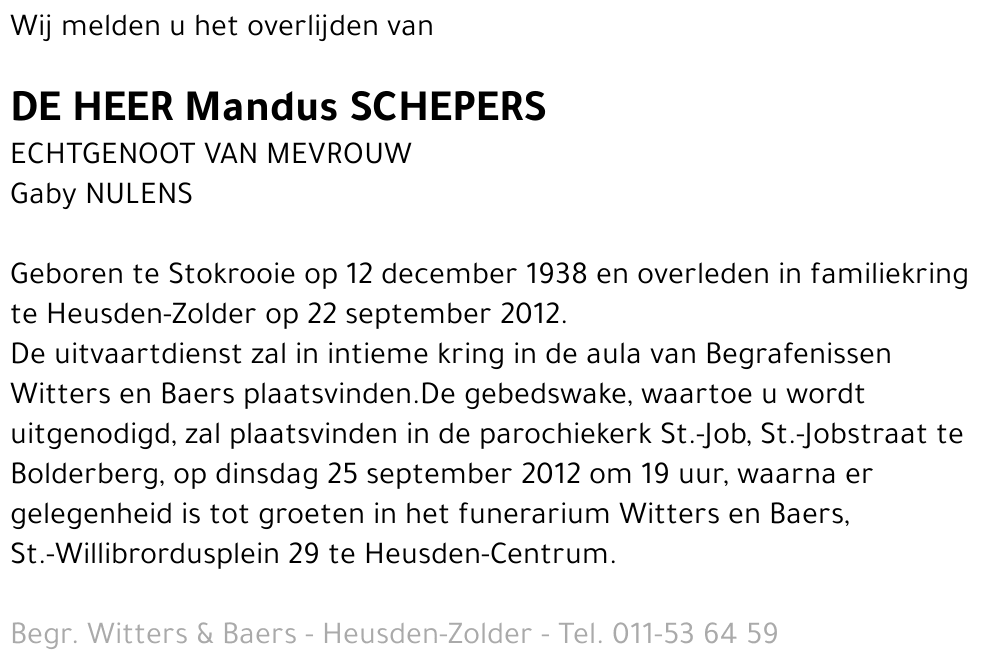 Mandus Schepers