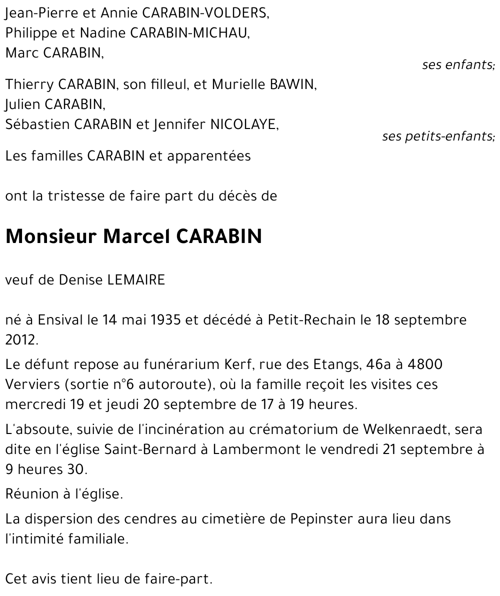 Marcel CARABIN