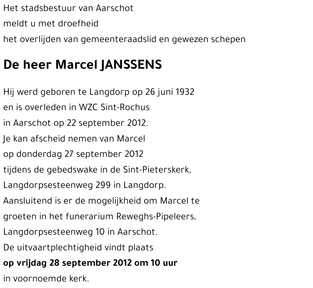 Marcel JANSSENS