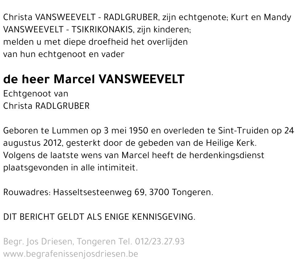 Marcel Vansweevelt