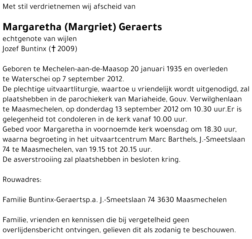 Margaretha Geraerts