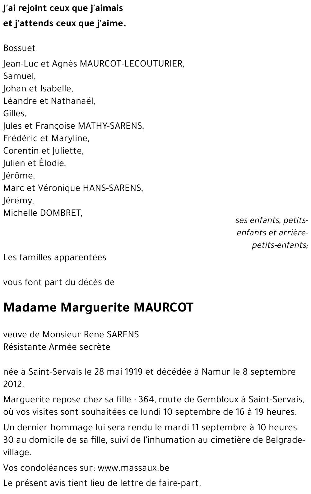 Marguerite MAURCOT
