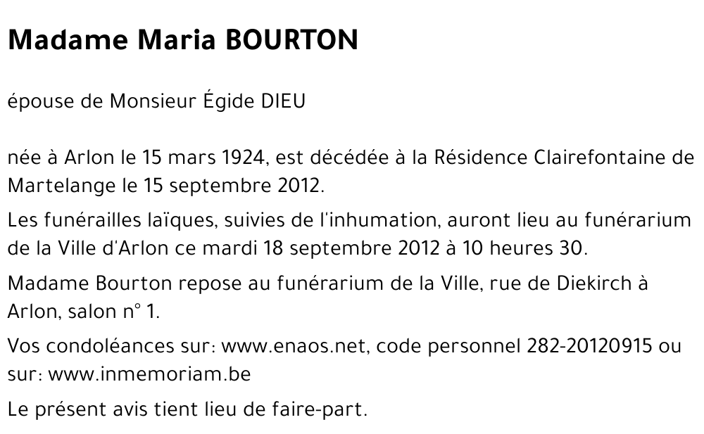 Maria BOURTON