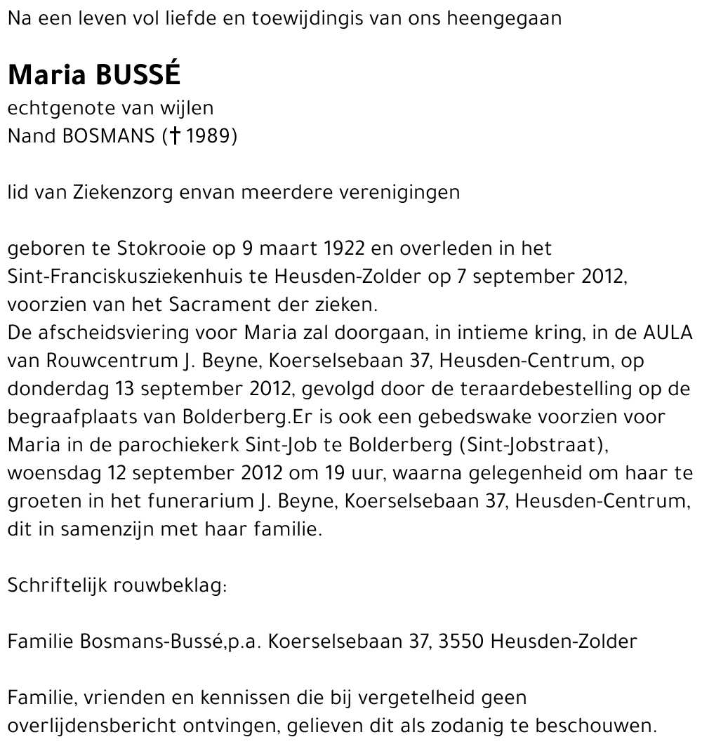 Maria Bussé