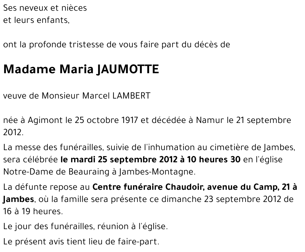 Maria JAUMOTTE