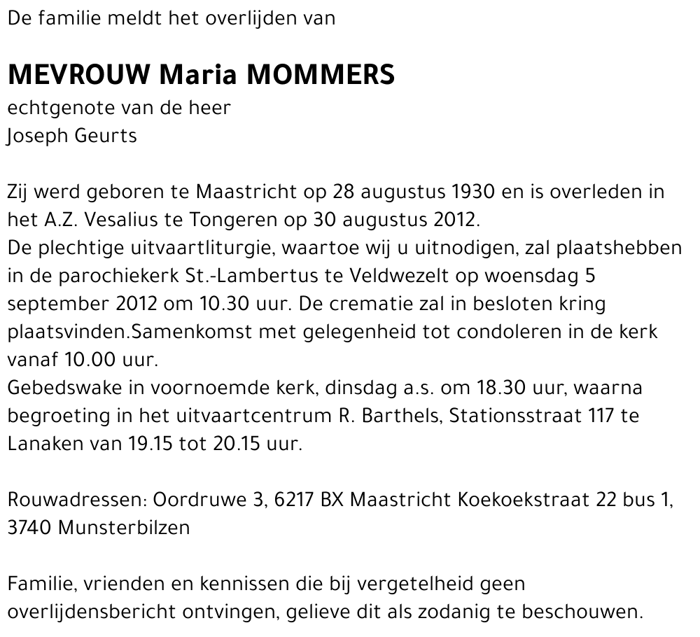 Maria Mommers