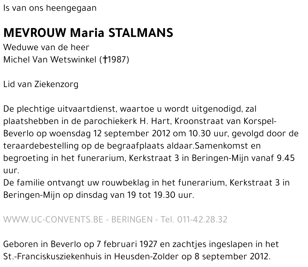 Maria Stalmans