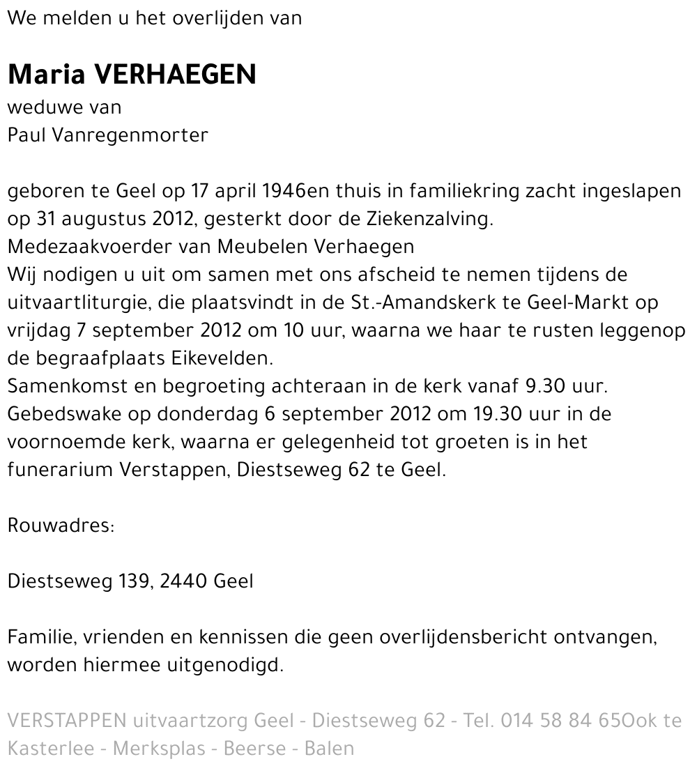 Maria Verhaegen
