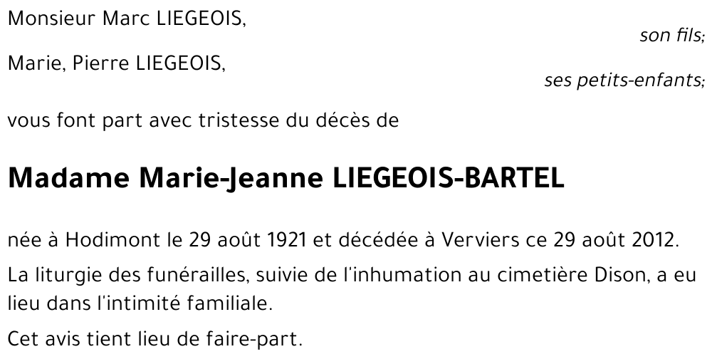 Marie-Jeanne LIEGEOIS-BARTEL