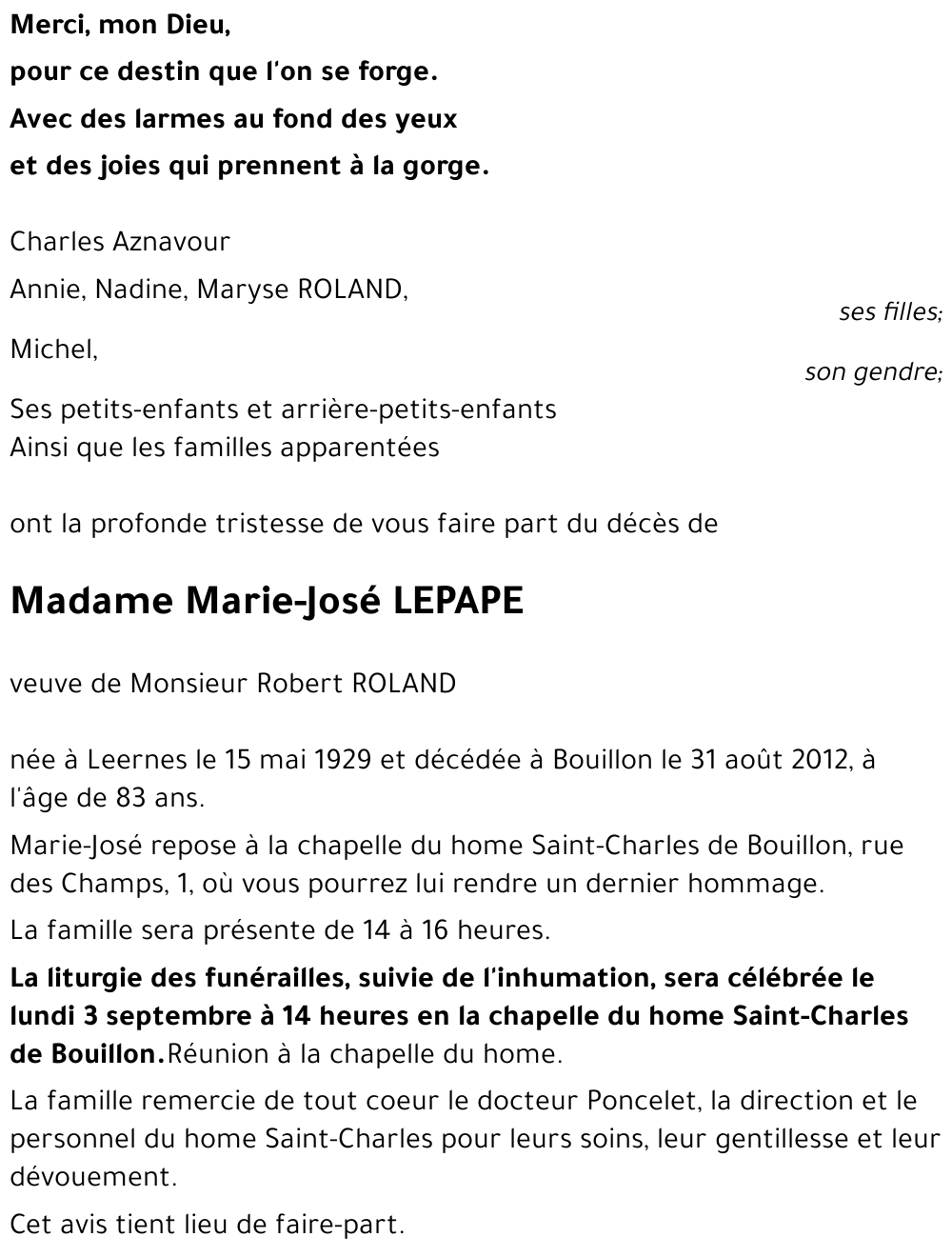 Marie-José LEPAPE