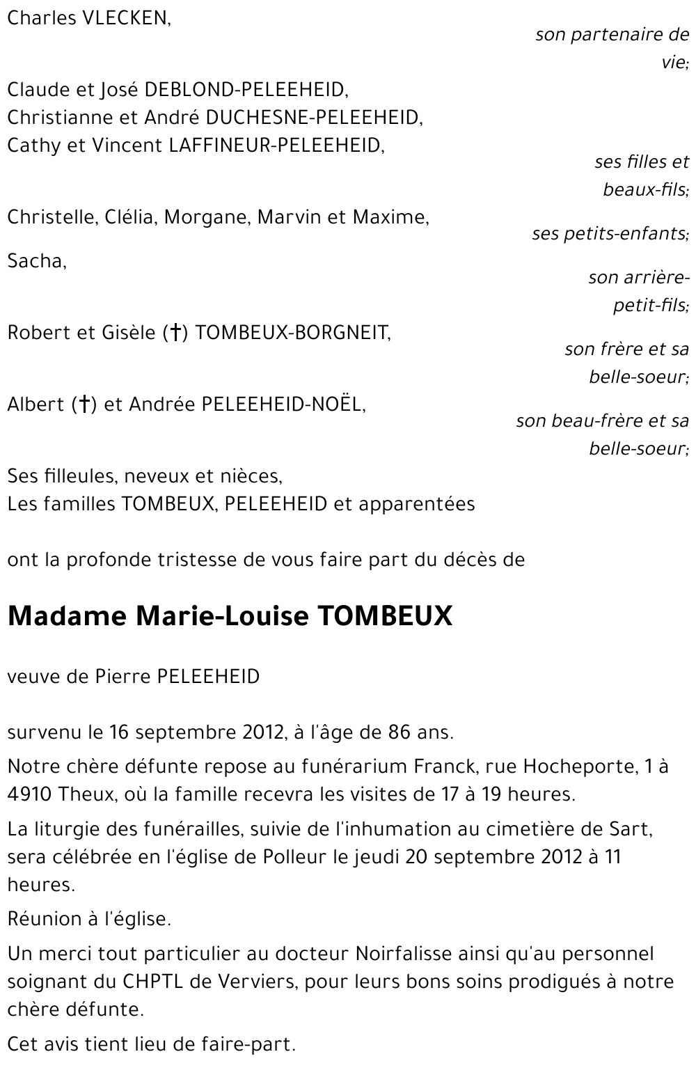 Marie-Louise TOMBEUX