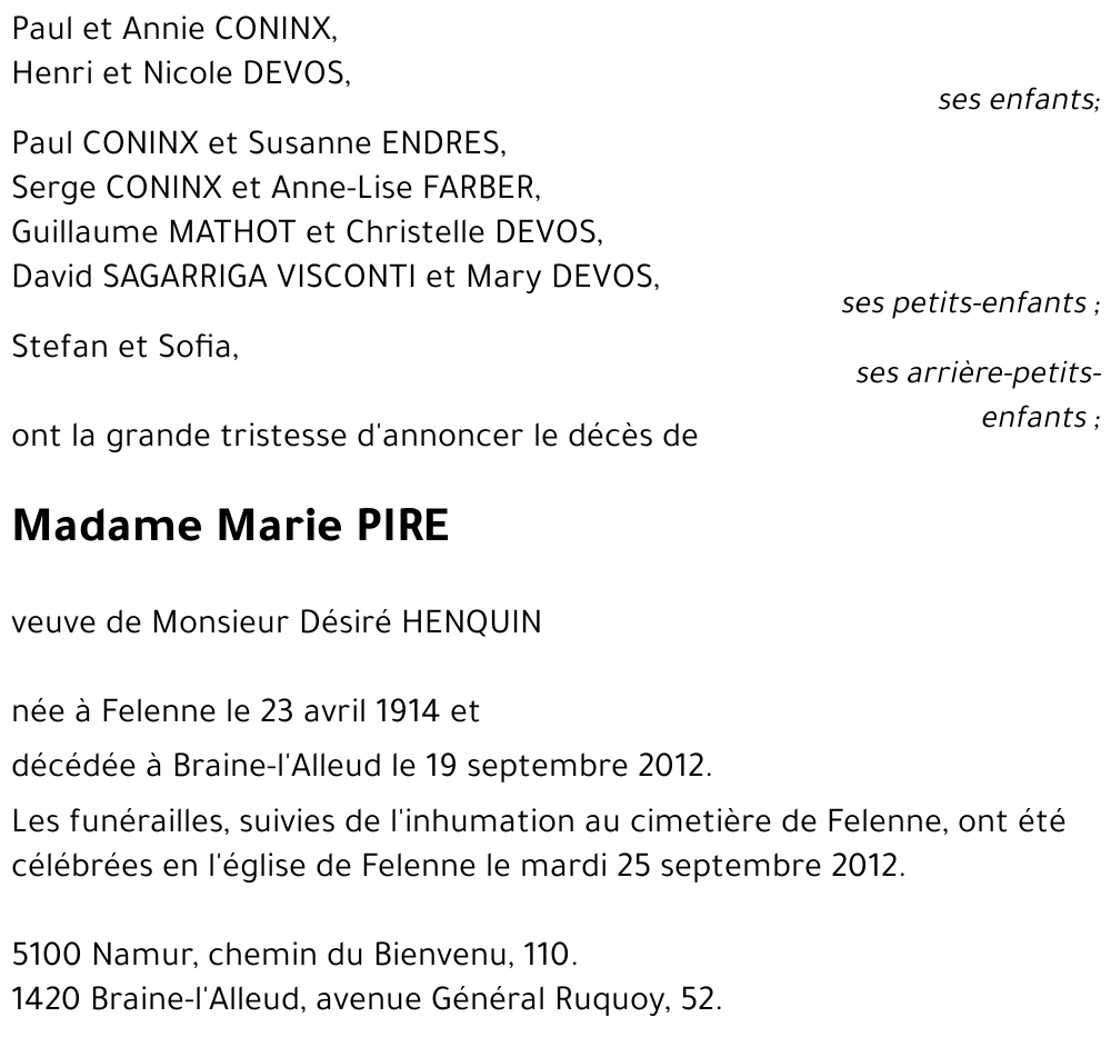 Marie PIRE