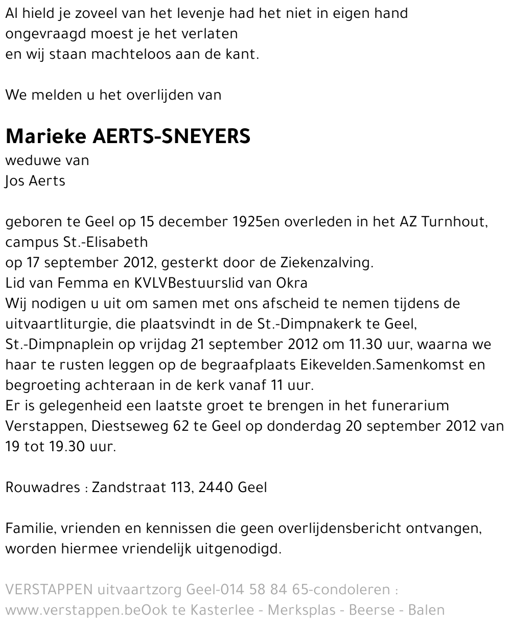 Marieke Aerts-Sneyers