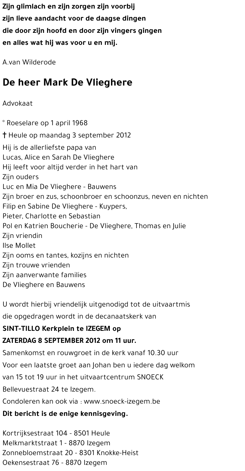 Mark De Vlieghere