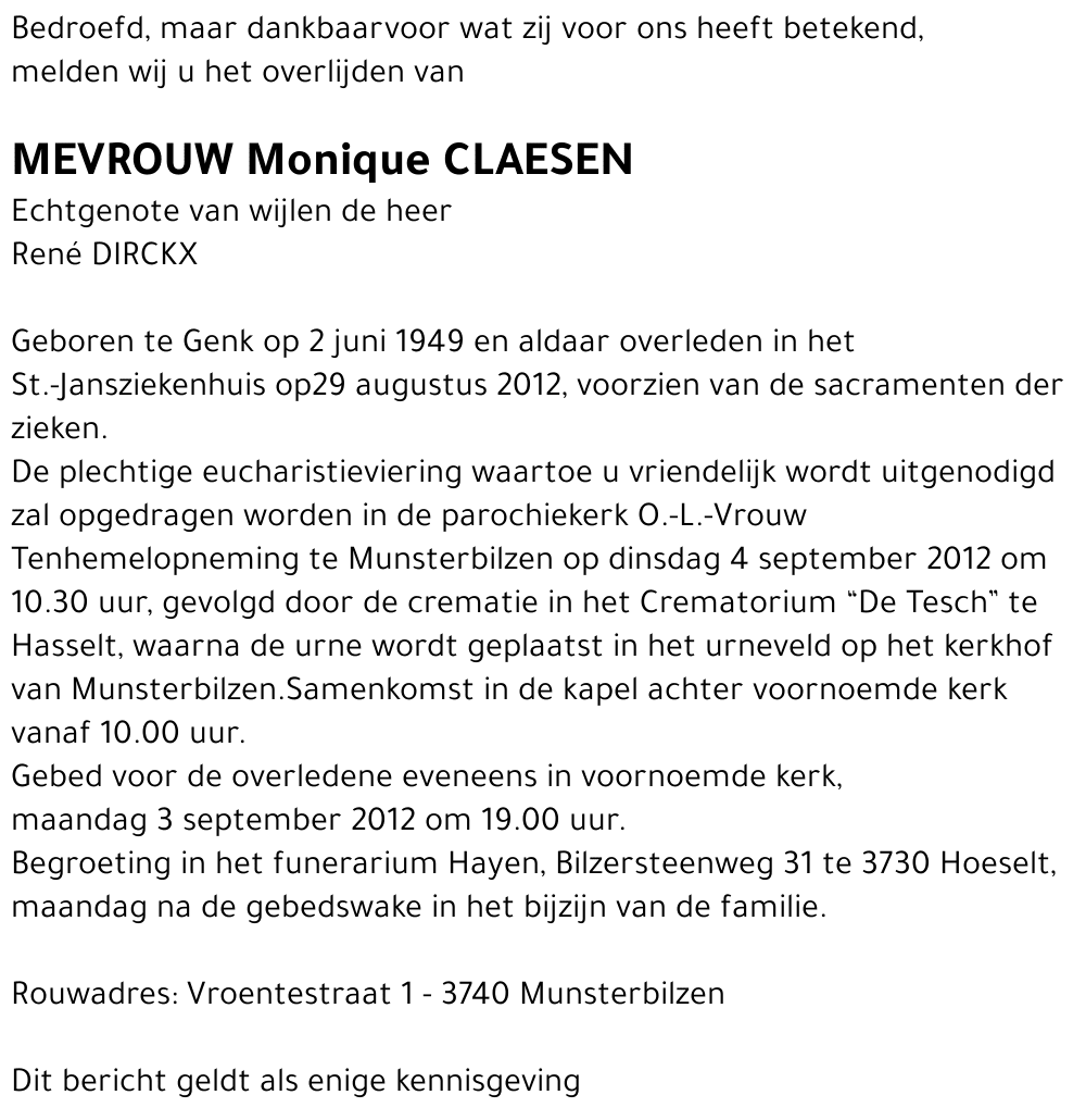Monique Claesen