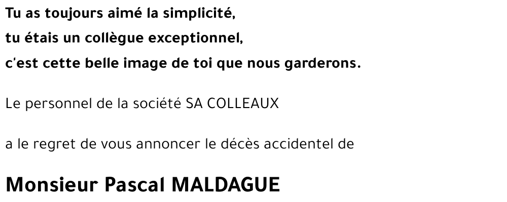 Pascal MALDAGUE
