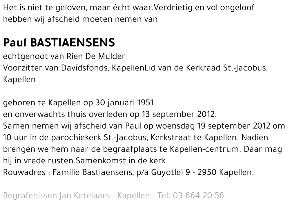 Paul Bastiaensens