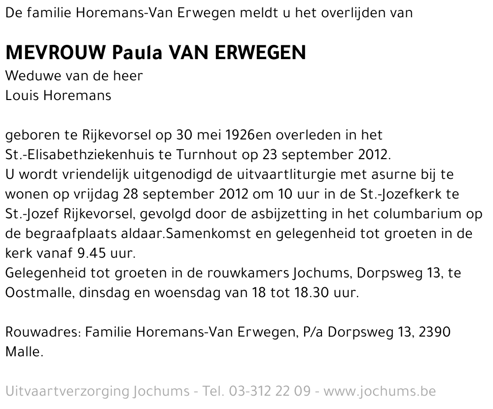 Paula Van Erwegen