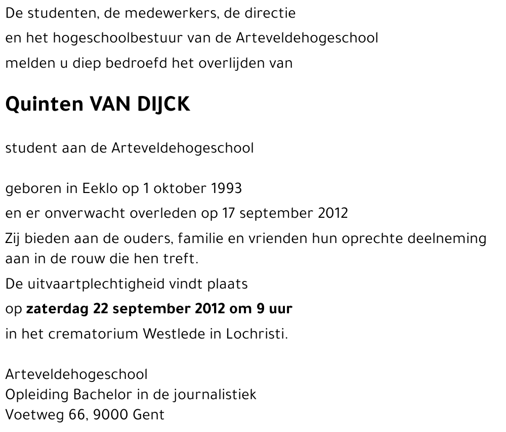 Quinten VAN DIJCK