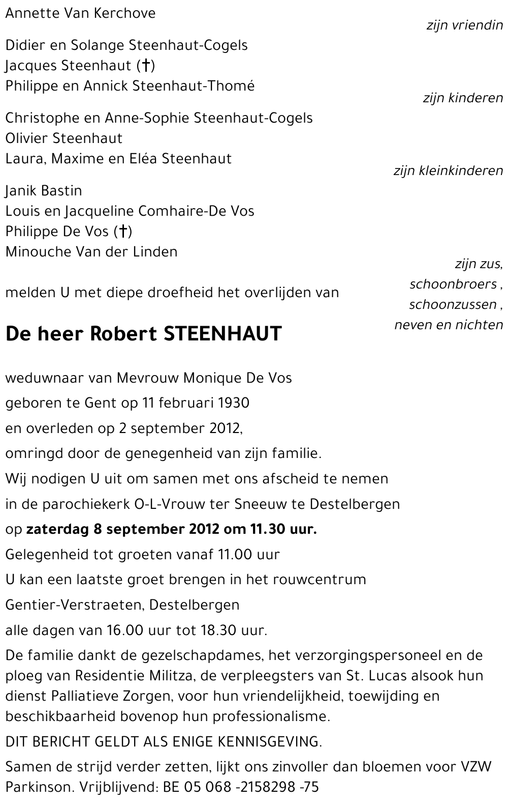 Robert STEENHAUT