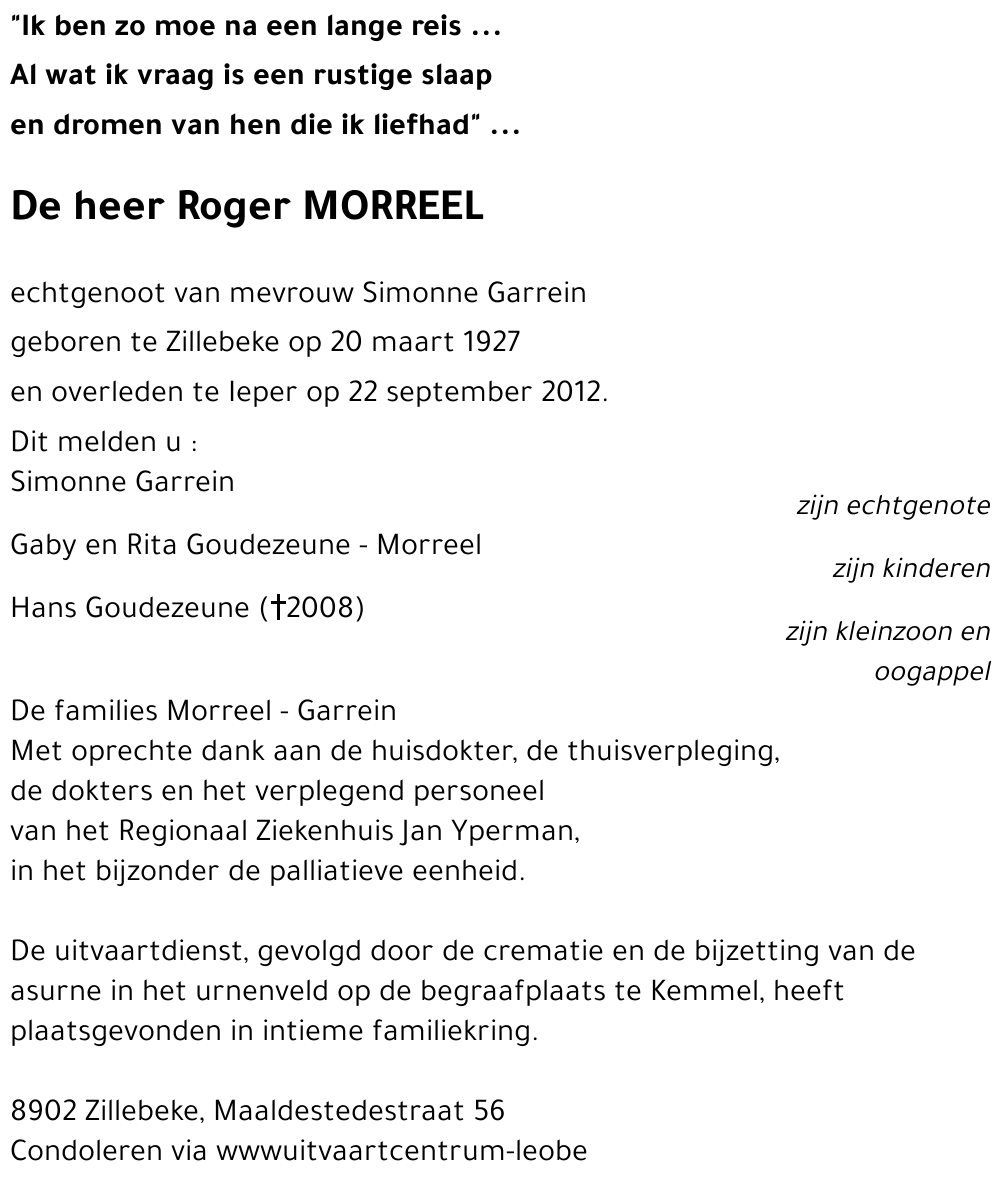 Roger MORREEL