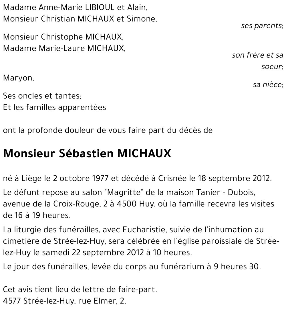 Sébastien MICHAUX