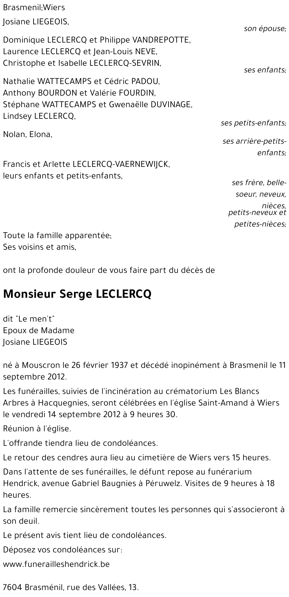 Serge LECLERCQ