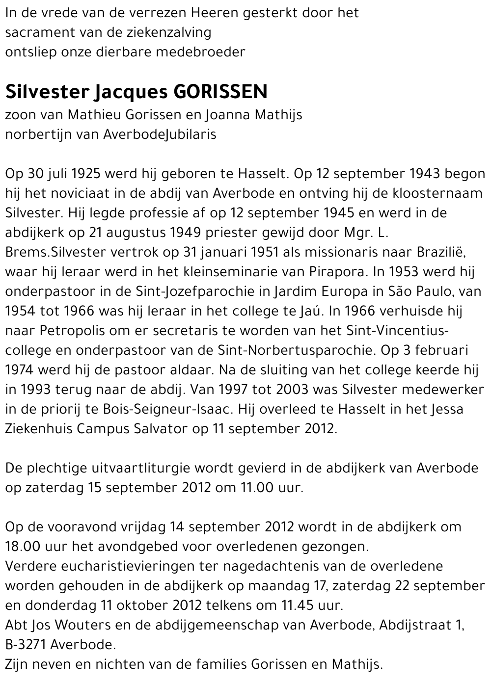 Silvester Jacques Gorissen